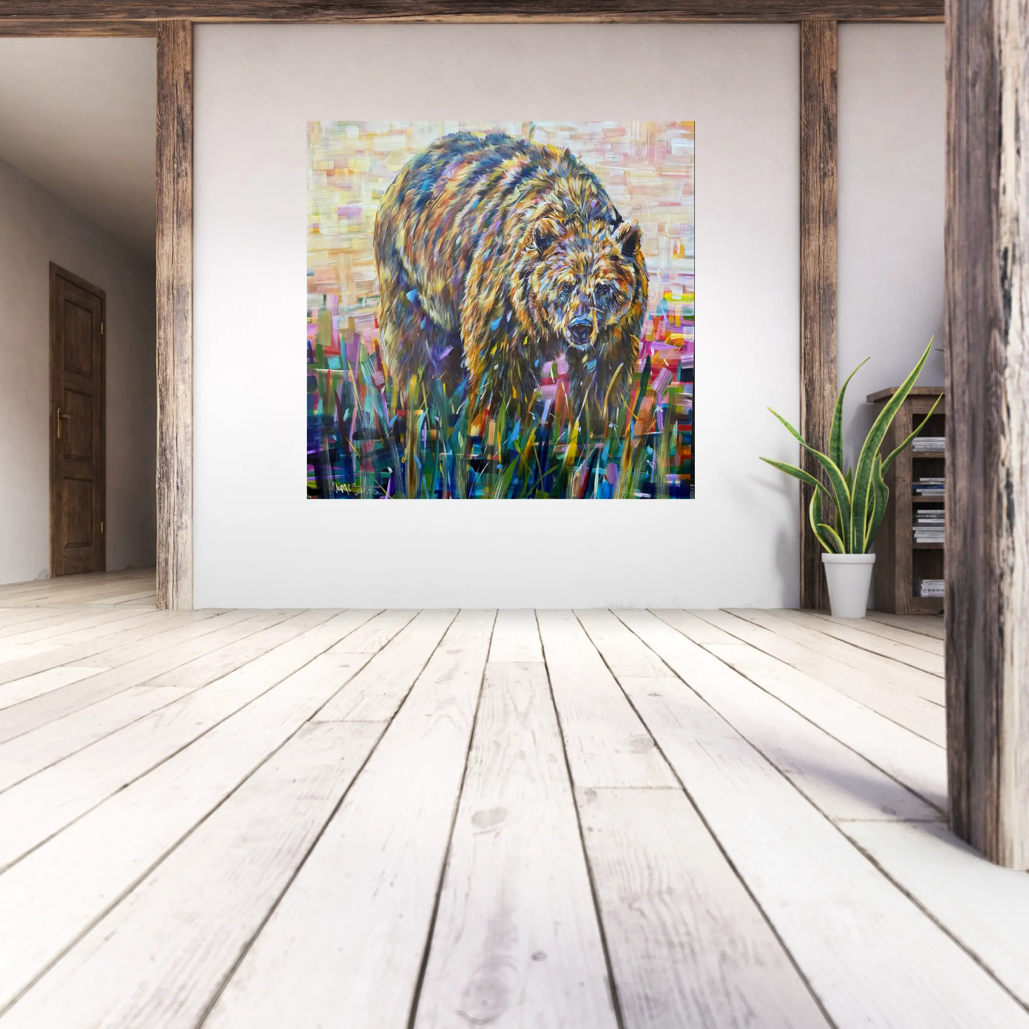 the Sky was Dancing with light 48"x48"