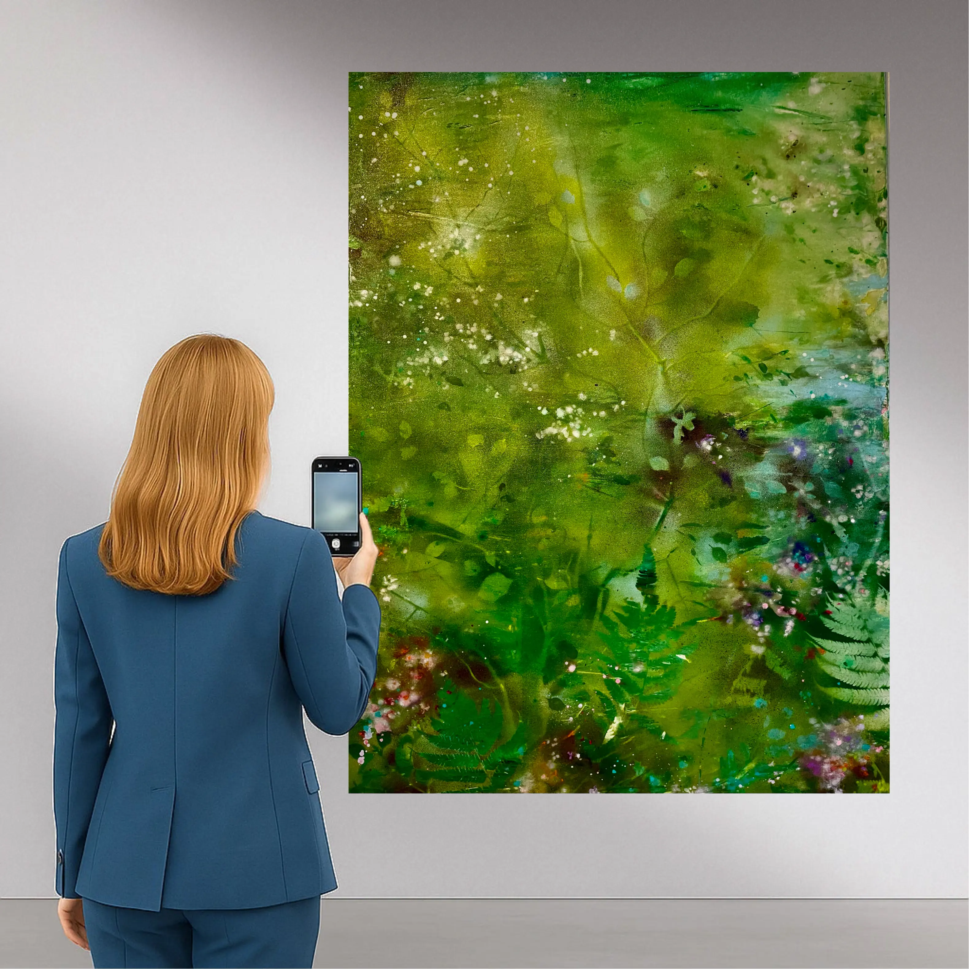 stille im wald angelinaaschmannart 100/140cm mischtechnik auf leinwand