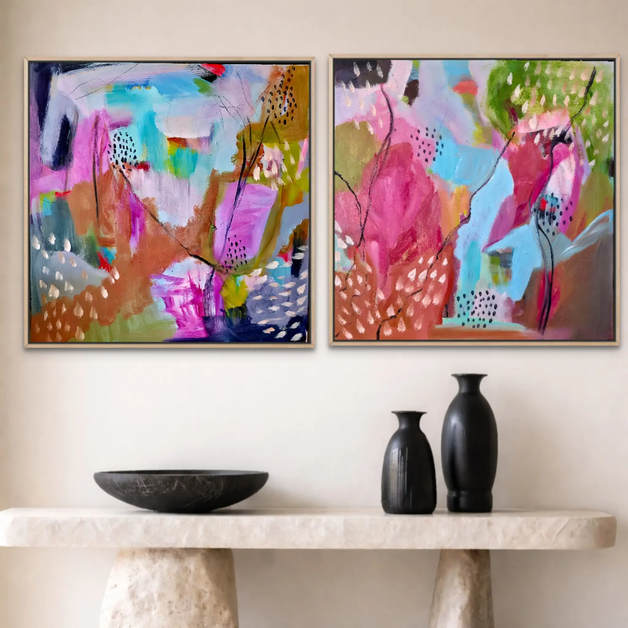 Fragments of bloom 1  and 2 dyptich