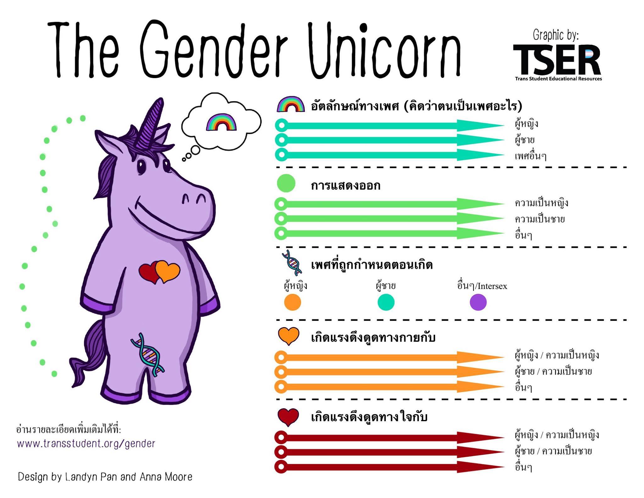 ภาพประกอบไอเดีย 🏳️‍🌈  : LGBTQAIN+ /⚧ : identity🦄 : Gender 
