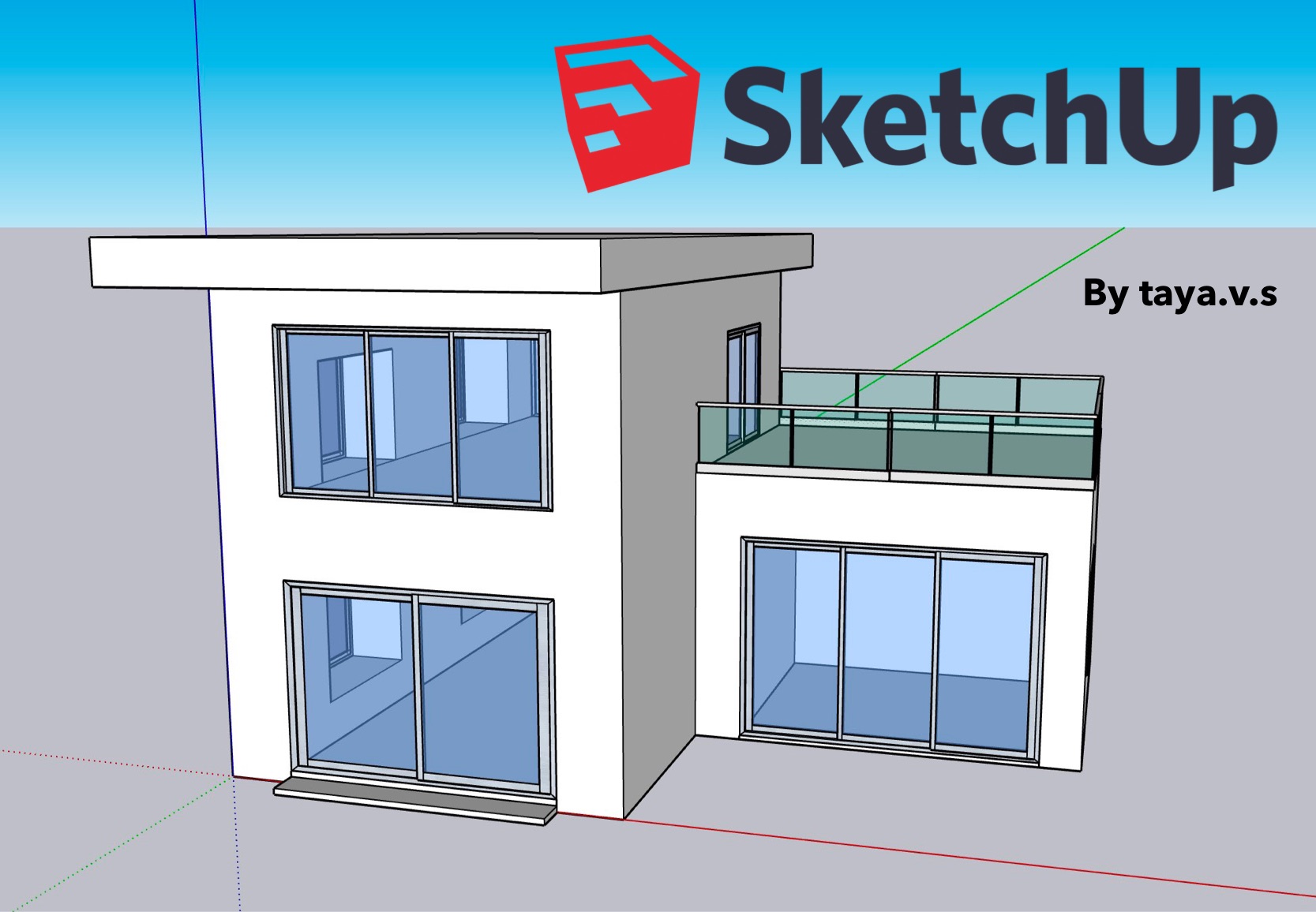 ภาพประกอบไอเดีย ออกแบบบ้านด้วยโปรแกรมSketchUp