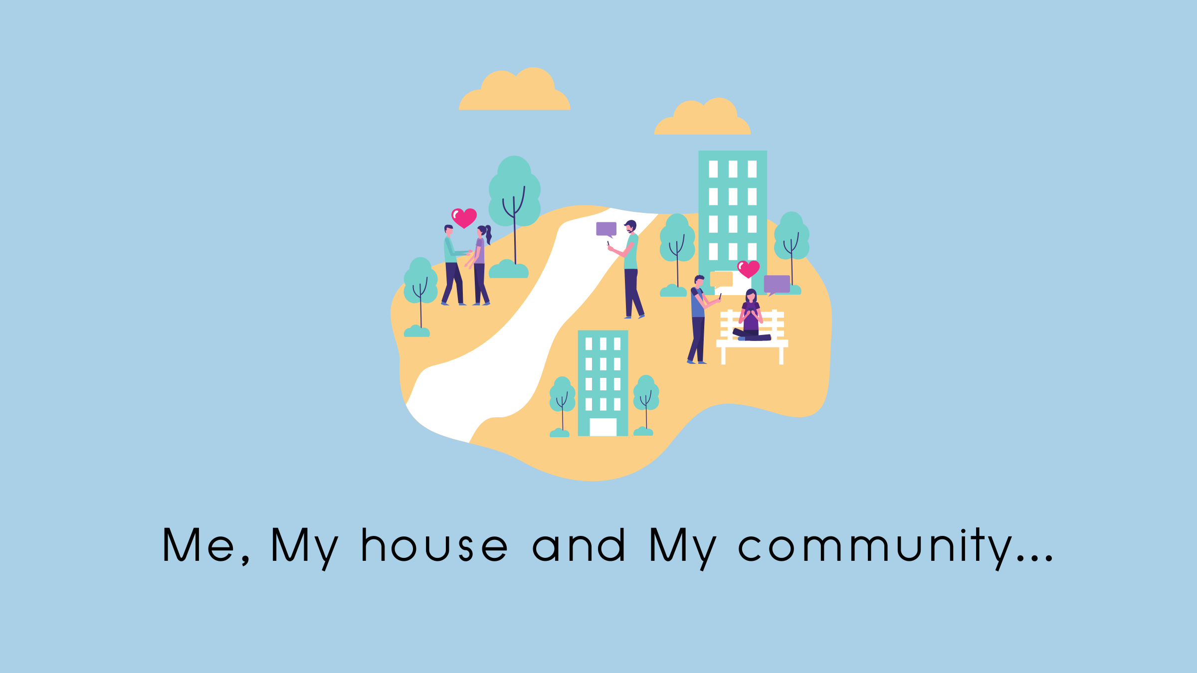 ภาพประกอบไอเดีย Me, My house&My community ฉัน,บ้านของฉันและชุมชนของฉัน