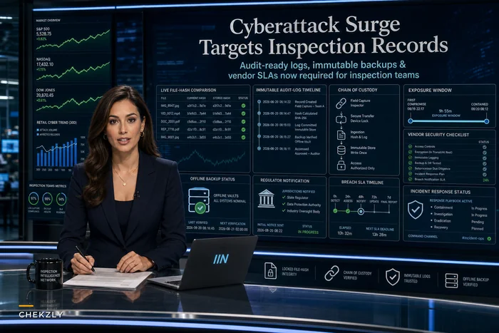 After the cyberattack surge: how inspection teams must harden records, chain‑of‑custody and vendor controls