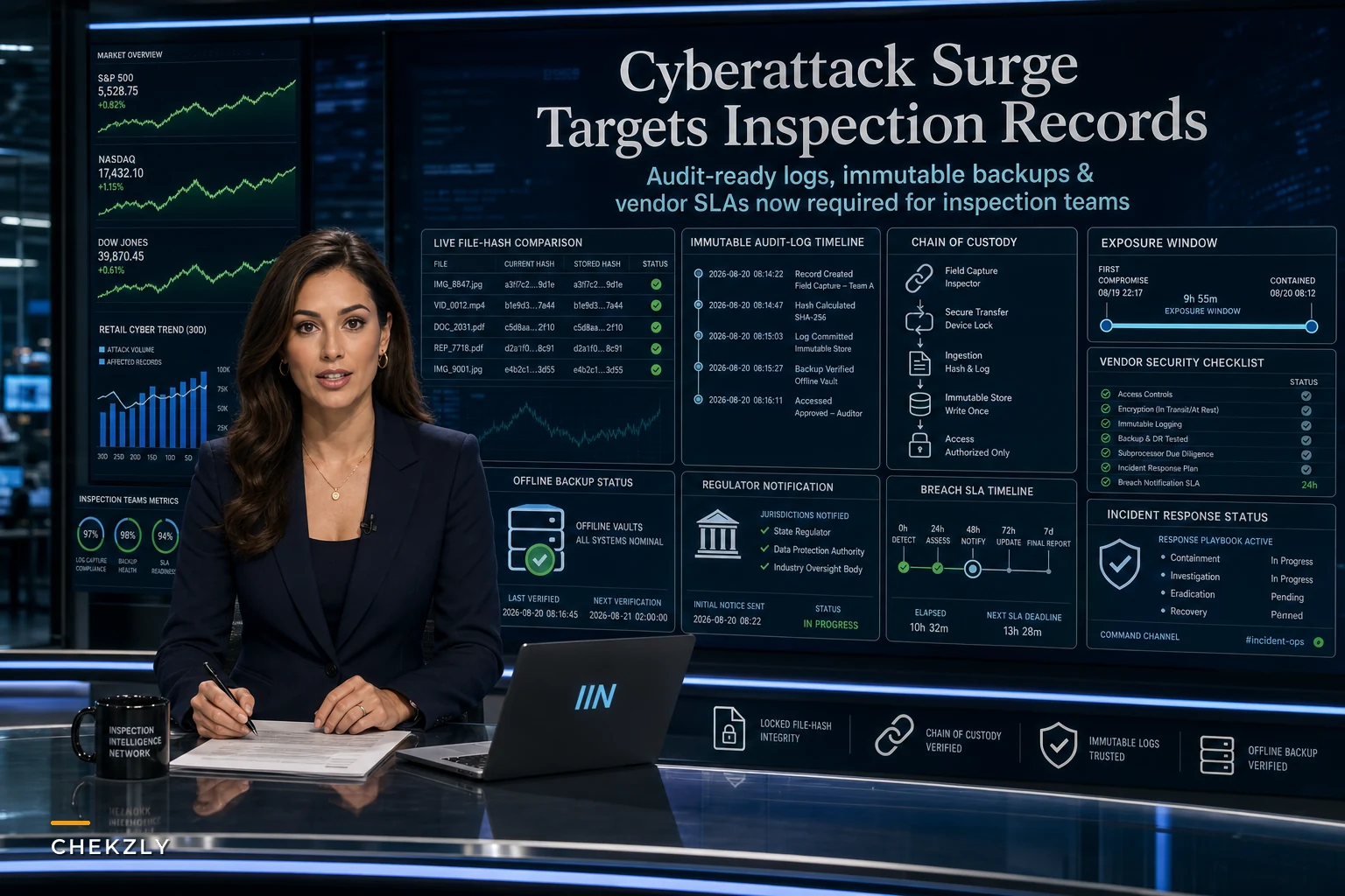 After the cyberattack surge: how inspection teams must harden records, chain‑of‑custody and vendor controls
