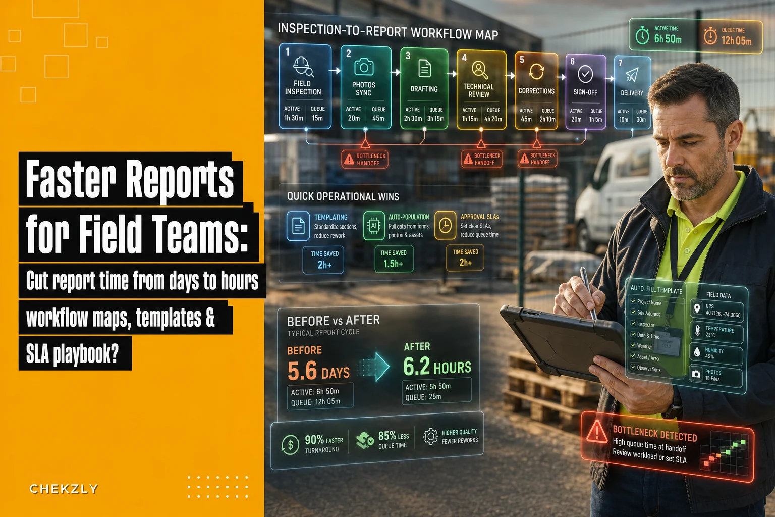 Cut inspection report turnaround from days to hours: workflow maps, templates and SLA playbook