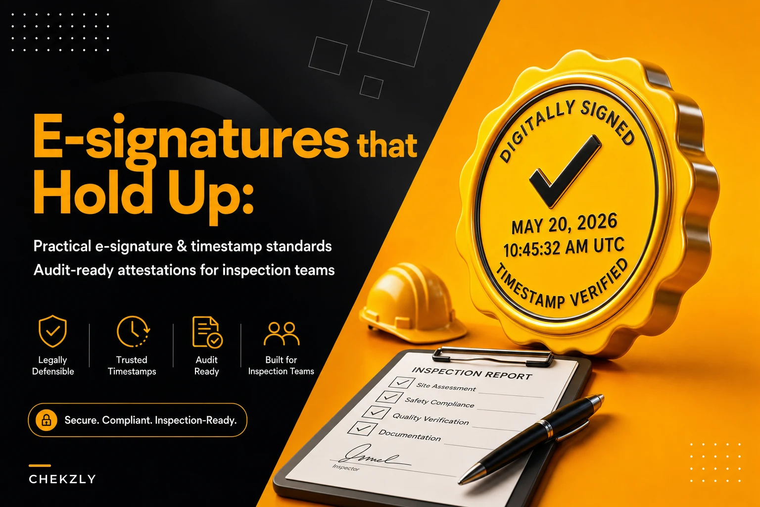 E-signatures that hold up: practical digital-signature and timestamp standards for inspection packages