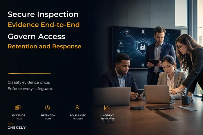 Enterprise‑grade security and privacy governance for inspection evidence