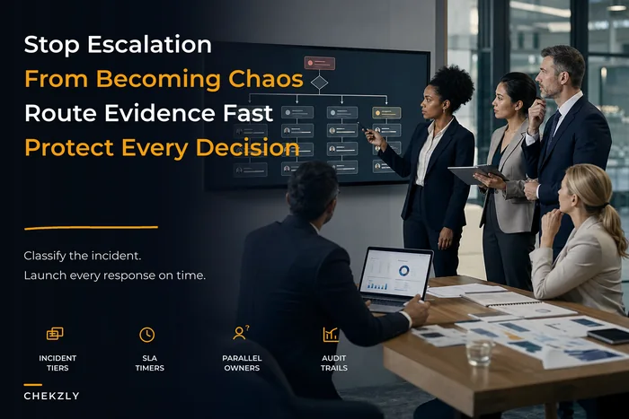 Incident escalation architecture and orchestration for enterprise inspections