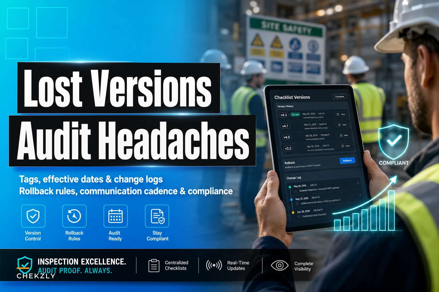 Lost versions, audit headaches: checklist version control and rollback rules for compliance