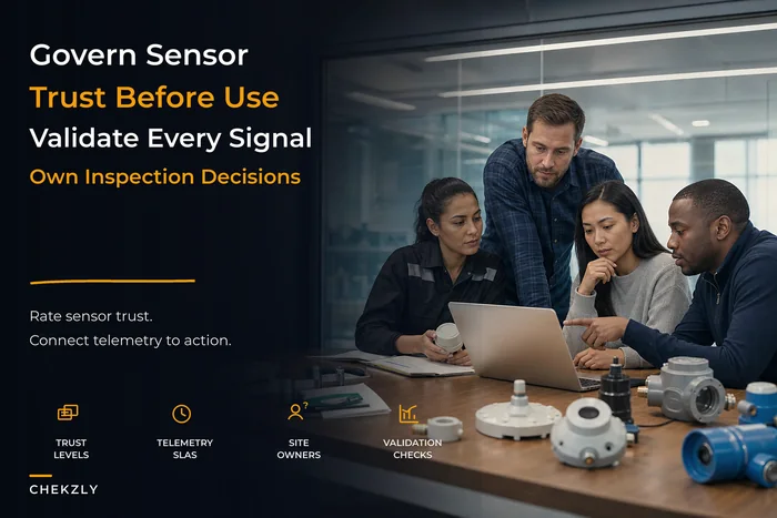 Sensor governance for enterprise inspections and operational ownership