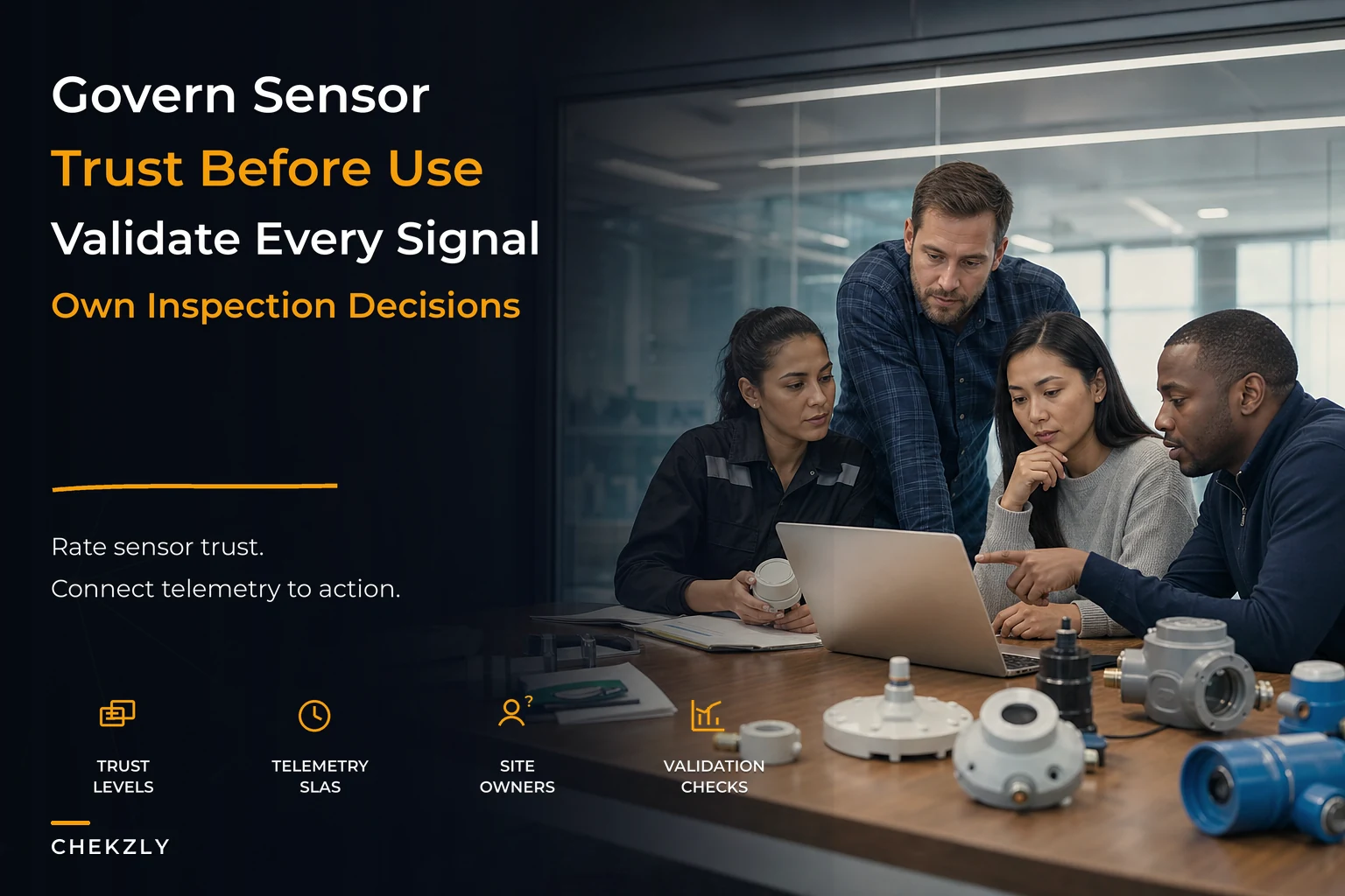 Sensor governance for enterprise inspections and operational ownership
