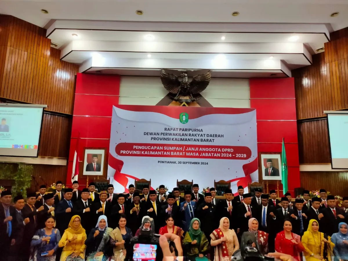 65 Anggota DPRD Prov Kalbar Di Lantik, Sinergi di tingakatkan