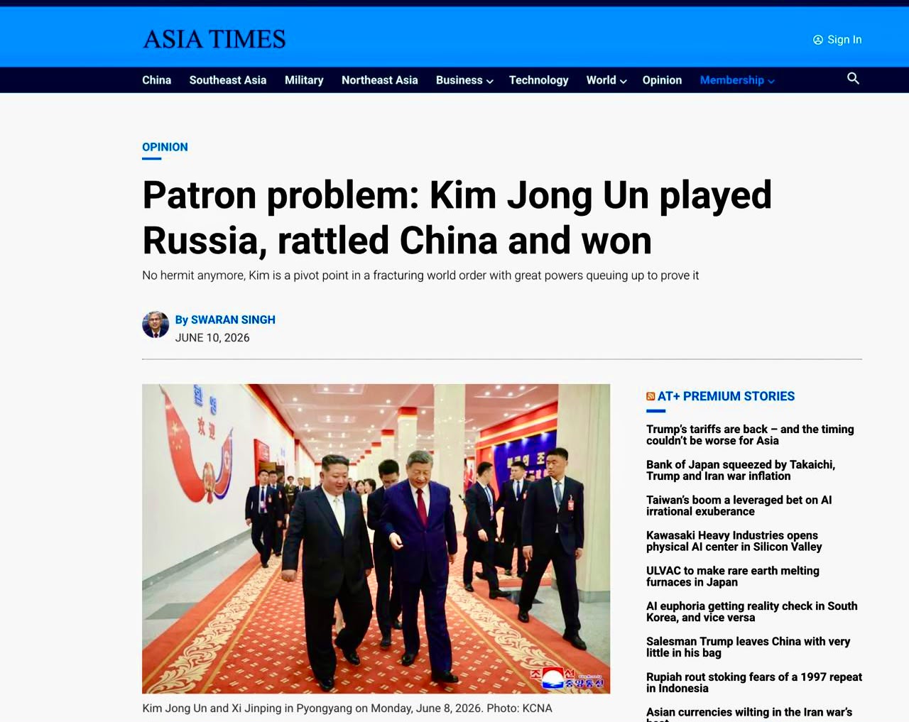 Patron problem: Kim Jong Un played Russia, rattled China and won