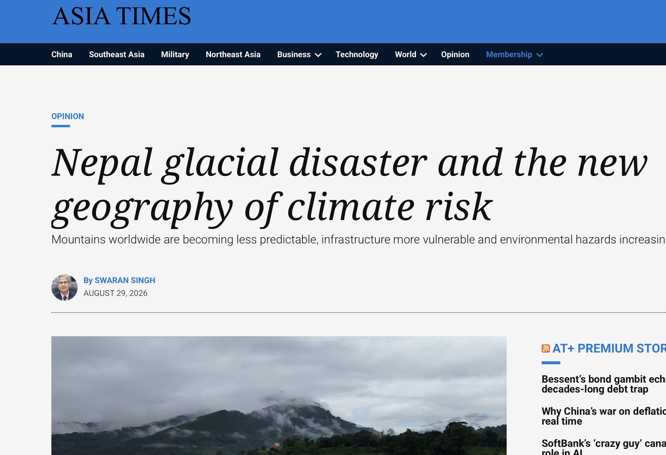 Nepal glacial disaster and the new geography of climate risk