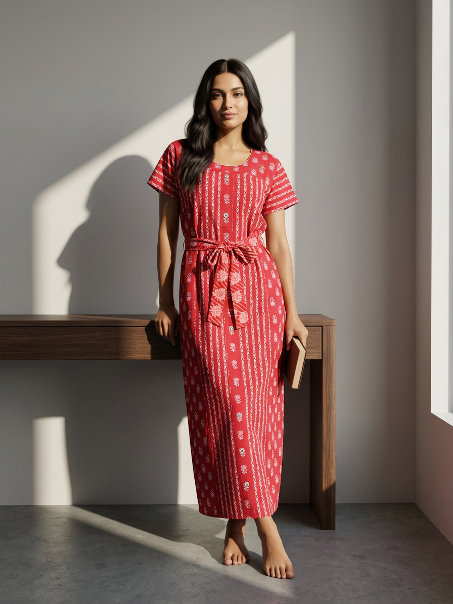 Cotton A-line nighty