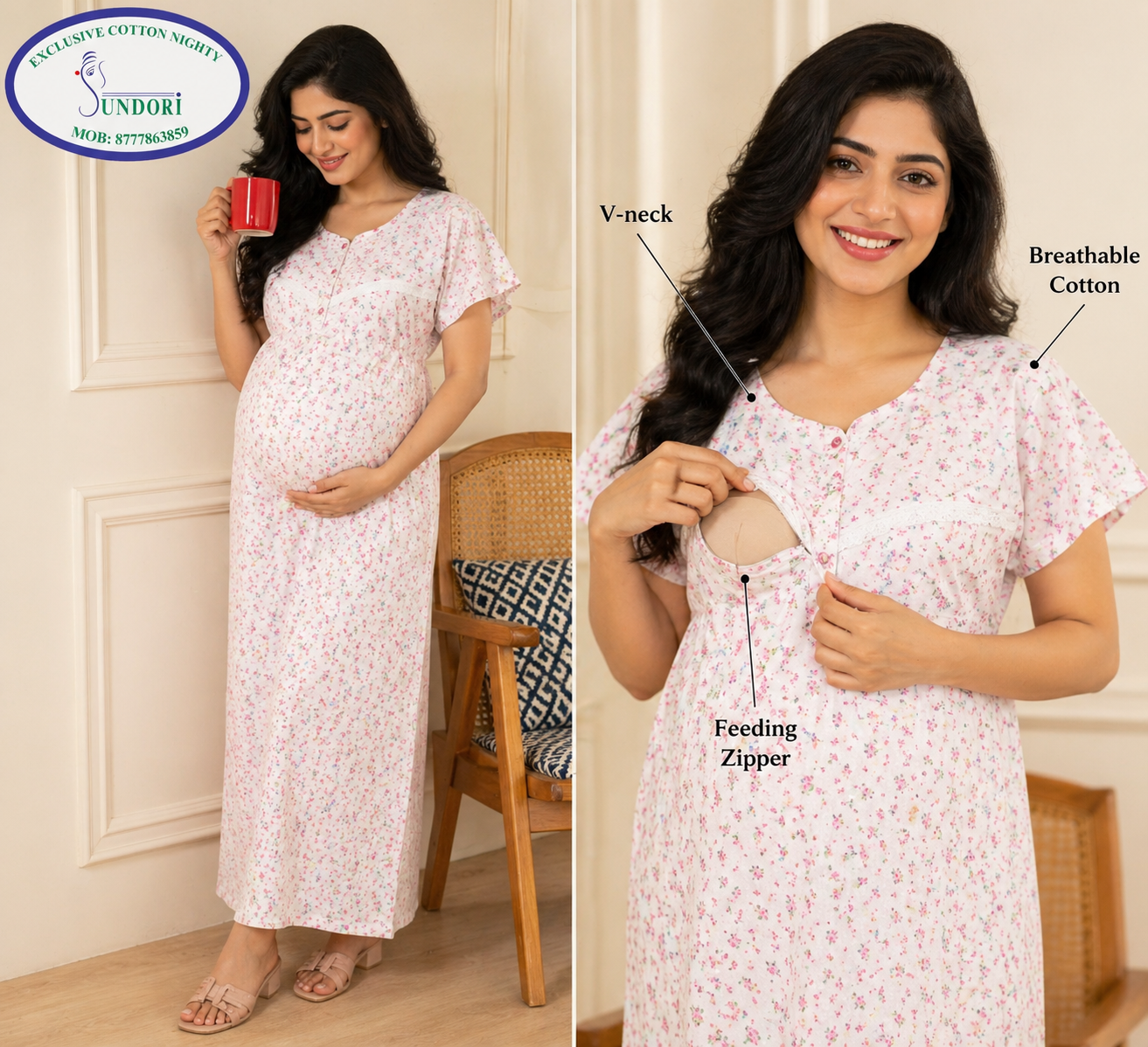 Breastfeeding nighty