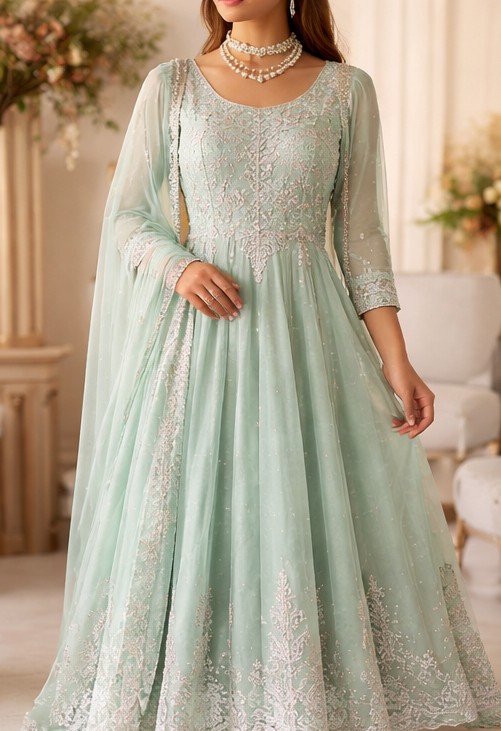 Peach Layered Party Dress