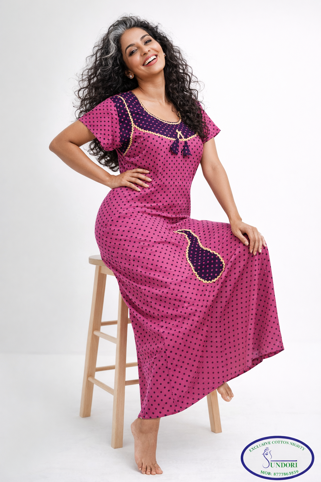 A-line Piping nighty