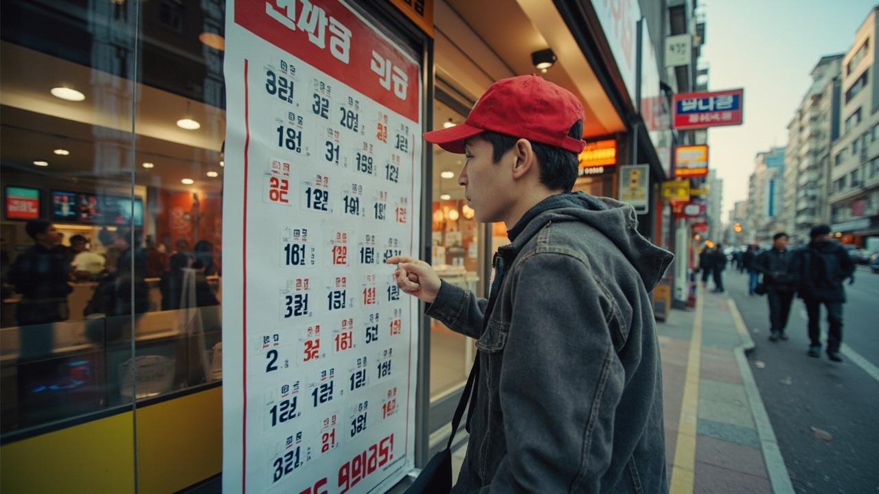 Documentary photograph of the real place and activity described here: "로또 1242회 당첨번호 2·4·10·16·31·41, 1등 9명 32억8102만원 · 