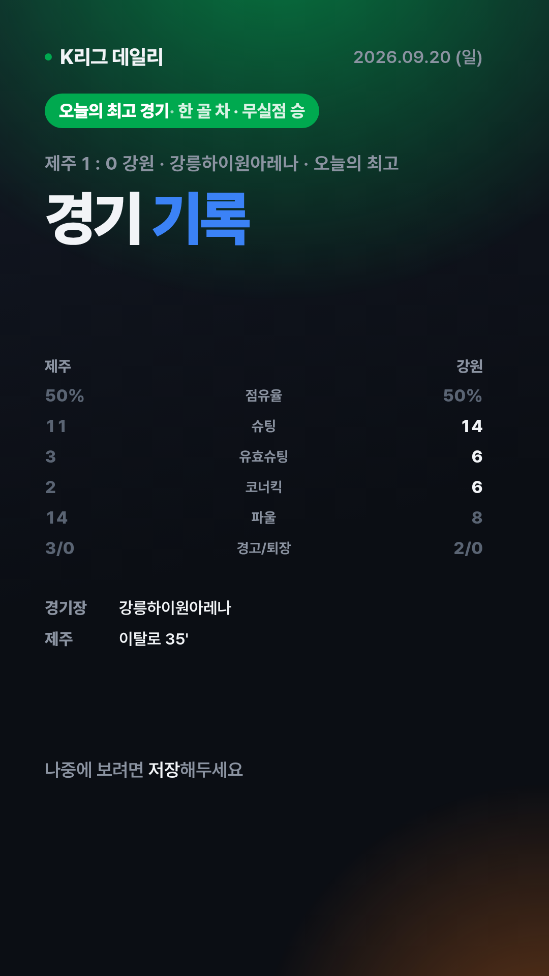 K리그 경기 결과 (9월 20일) 21