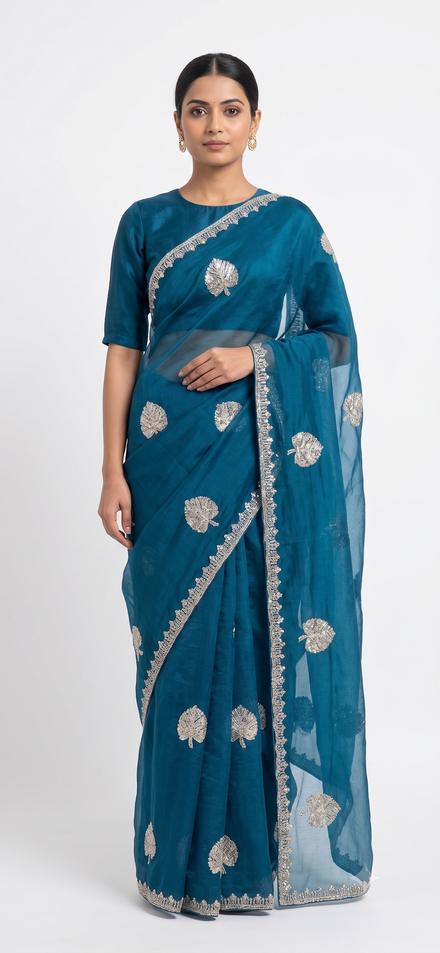 Classic Barberic chiffon saree ready-to-wear