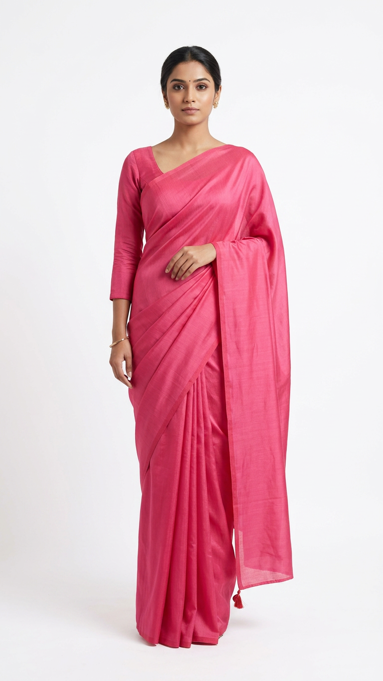 Royal cotton handloom saree with printed blouse ready to wear
