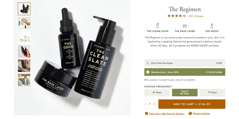 Caldera + Lab offers skincare enthusiasts a 3-product package known as The Regimen.