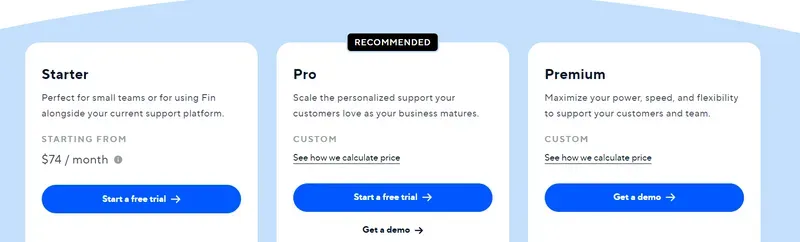 INtercom pricing