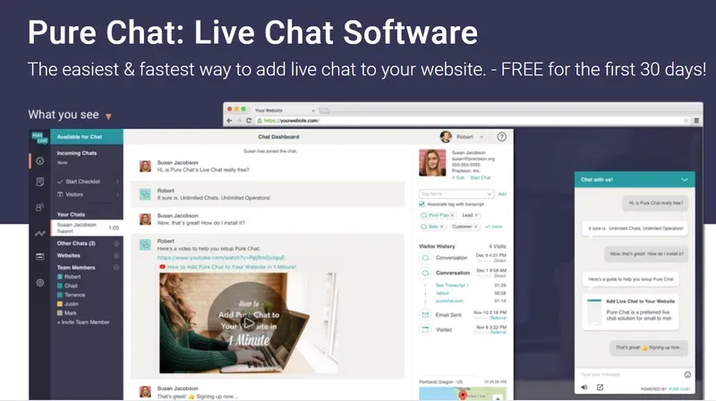 Pure chat website