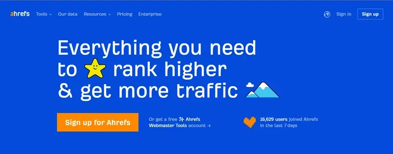 Ahrefs hero