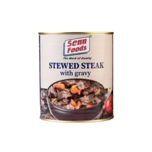 Stewed steak with gravy, canned