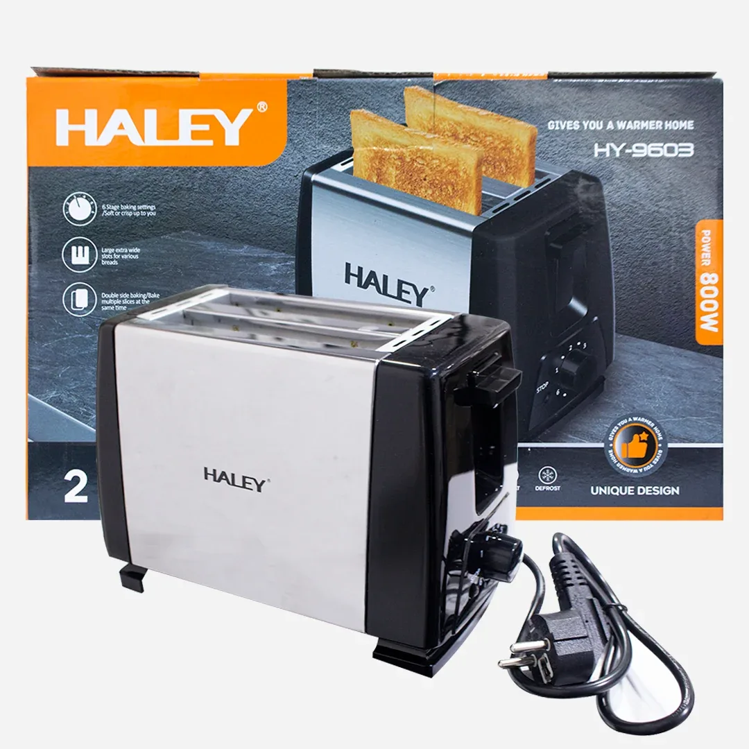Grille-pain 2 tranches Haley 800 W HY-9603