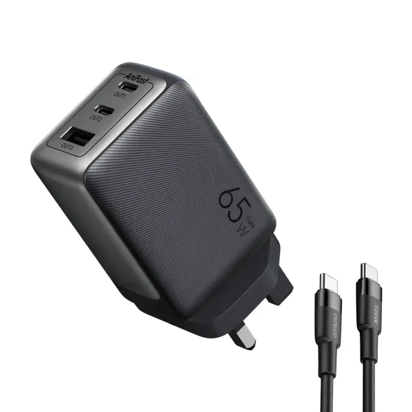 Chargeur GaN Oraimo HyperGaN 65 65 W avec câble USB-C 100 W