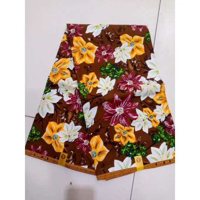 Pagne coton à fleurs, 6 yards