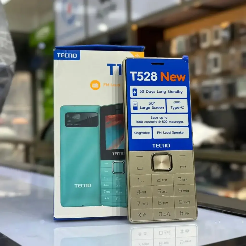 Téléphone à touches Tecno T528, écran 3 pouces