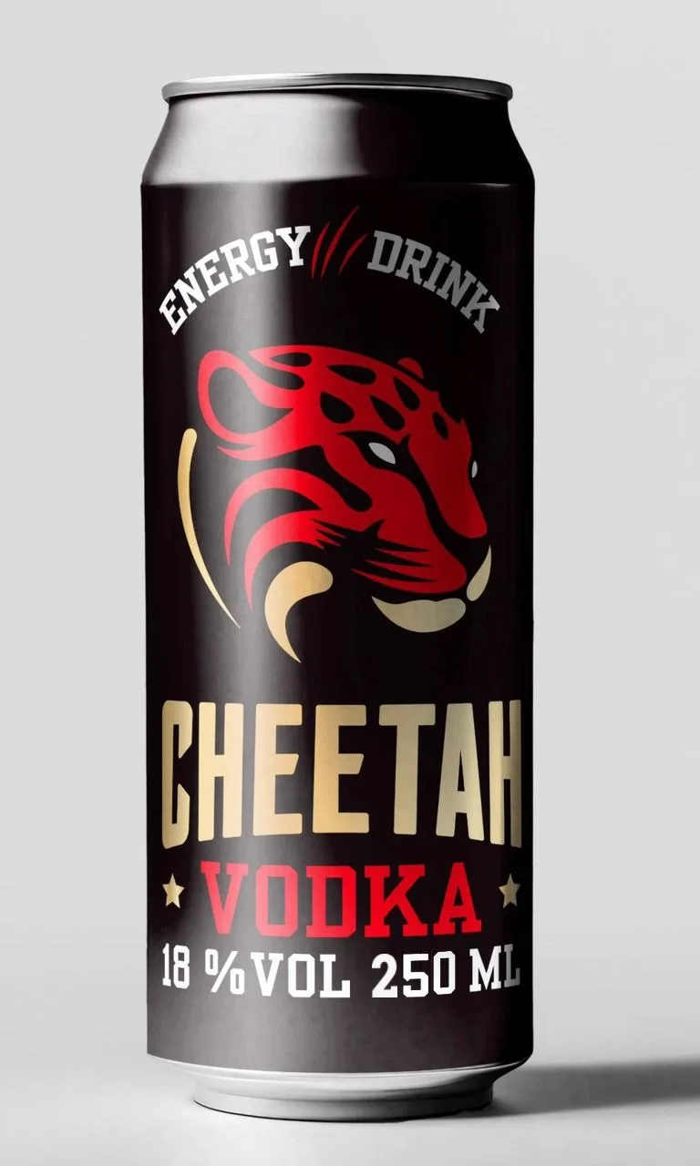 Cheetah Vodka Energy Drink, canette de 250 ml