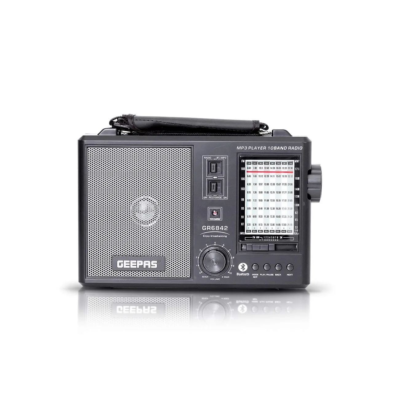 Radio rechargeable 10 bandes Geepas GR6842 avec Bluetooth