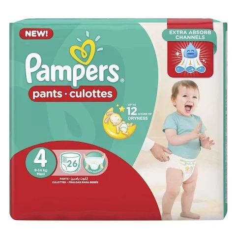 Couches-culottes Pampers Pants taille 4, 26 pièces