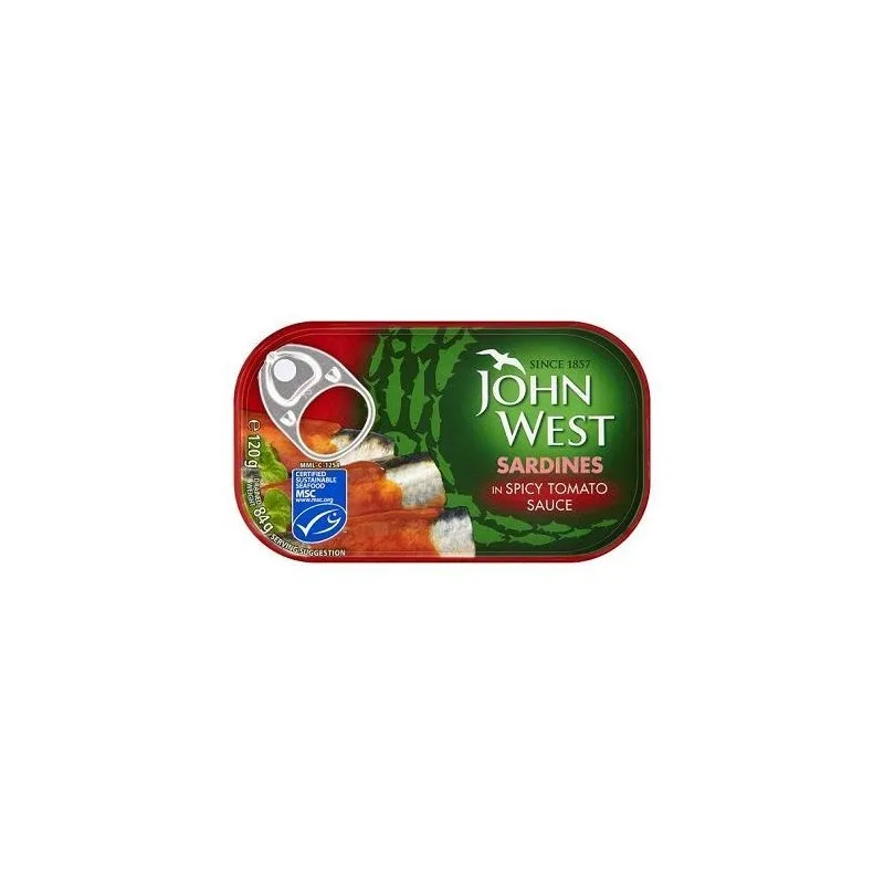 Sardines John West à la sauce tomate pimentée 120 g