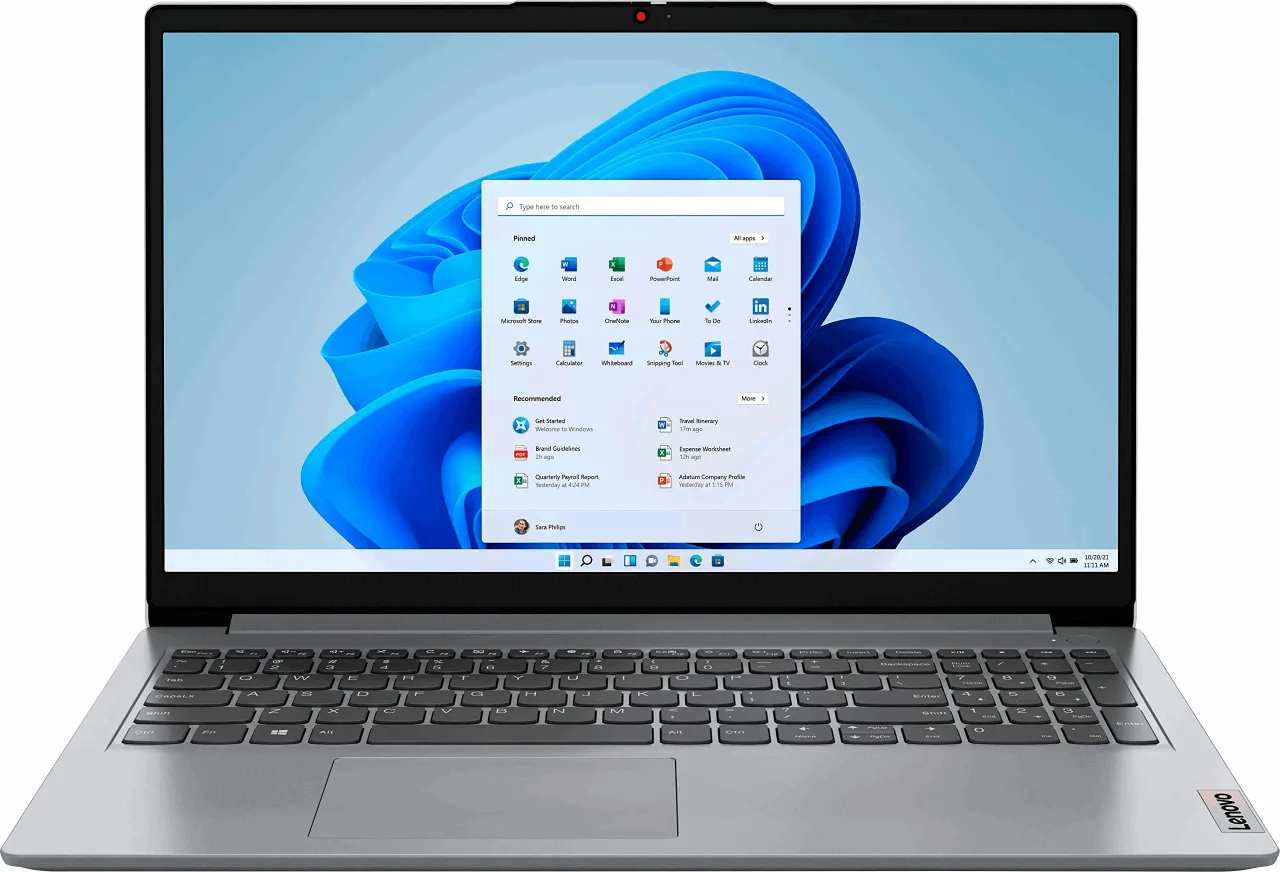 Lenovo IdeaPad 1 15,6 pouces, Athlon Silver, 4 Go, 128 Go