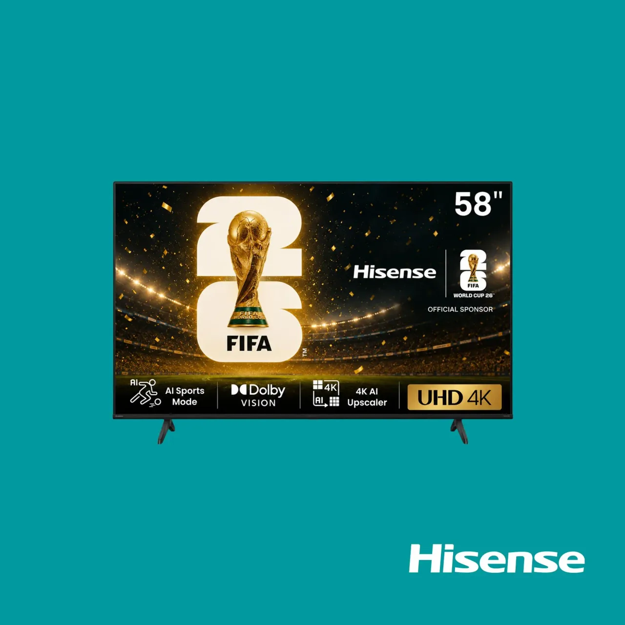 Téléviseur connecté Hisense 58 pouces 4K UHD 58A6N (VIDAA)