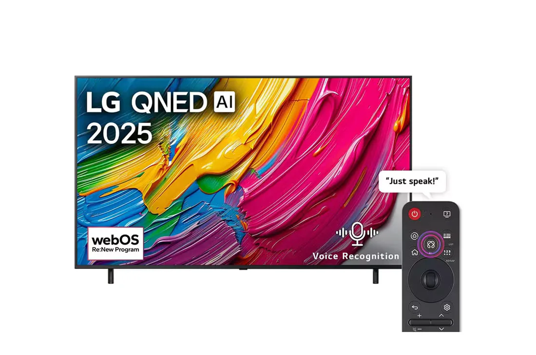 Téléviseur connecté LG 65 pouces QNED 4K 65QNED80A6A (2025)