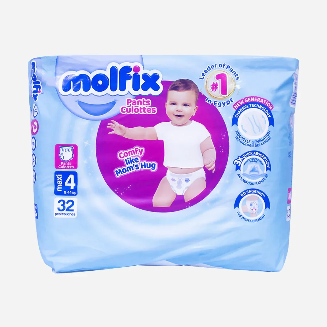 Couches Molfix maxi 9-14 kg, 32 pièces