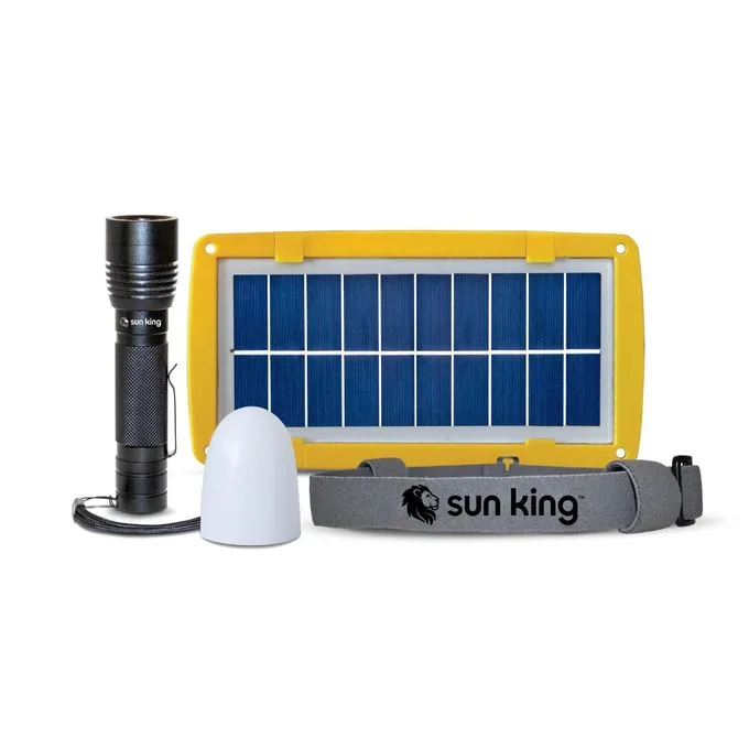 Torche LED rechargeable solaire Sun King avec bandeau SK-133