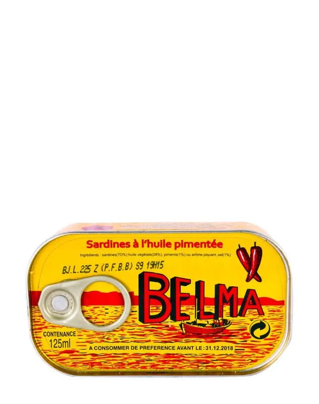 Belma sardines in oil with chilli, 1/4 tin