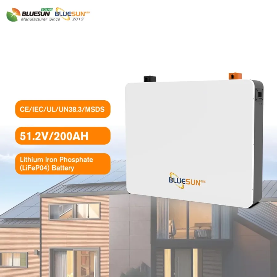 Bluesun 51.2 V 200 Ah lithium (LiFePO4) wall battery, 10.24 kWh