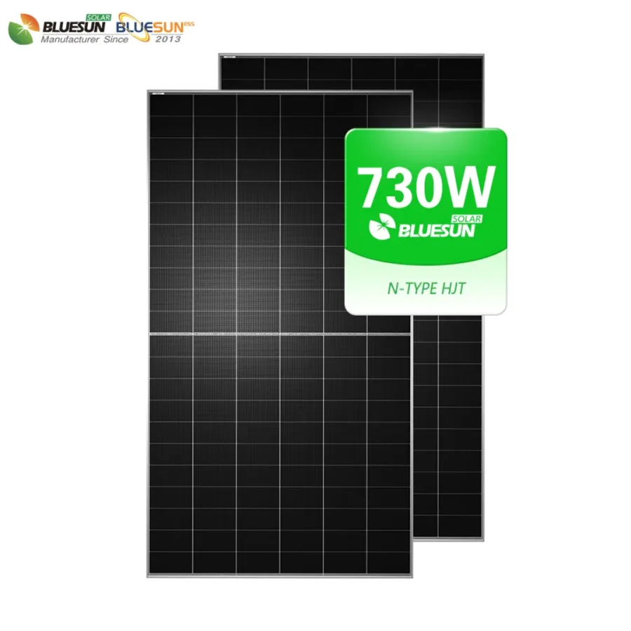 Bluesun 730 W HJT bifacial double-glass solar panel