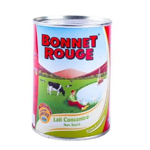 Lait concentré non sucré Bonnet Rouge, 400 g