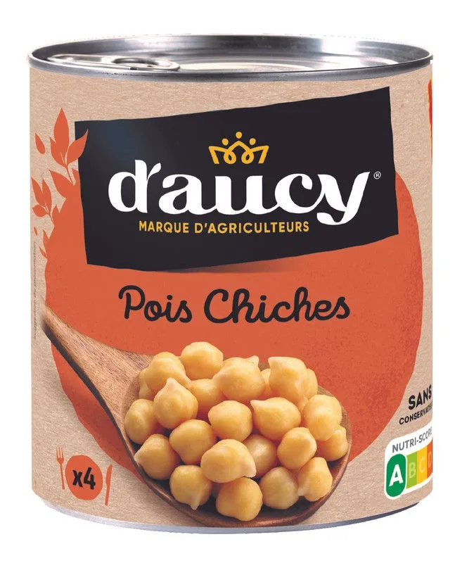 D’aucy chickpeas, 4/4 tin