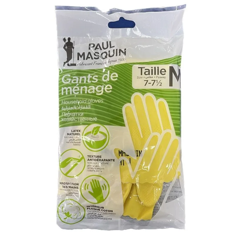 Latex household gloves, size M